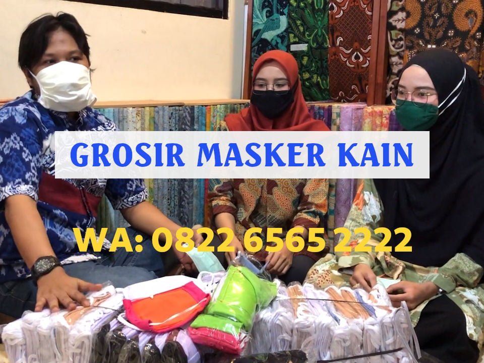 Grosir Masker Kain Solo Harga Murah Berkualitas WA: 0823-2667-7779